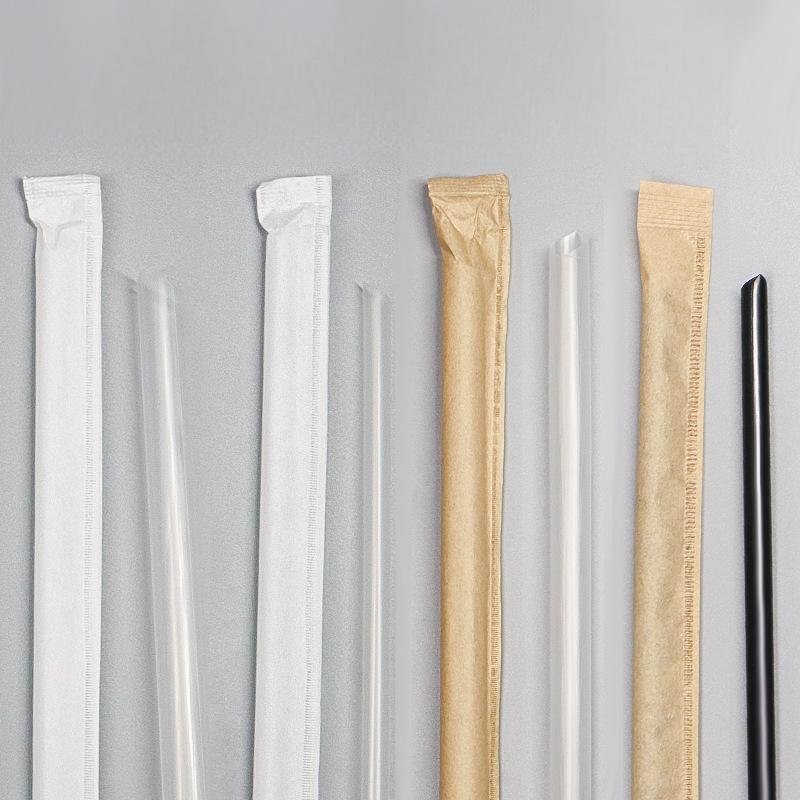 Individually Wrapped Black PP Milk Tea Straw - Image 4