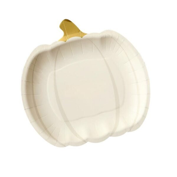 Pumpkin Foil-Stamped Paper Plates