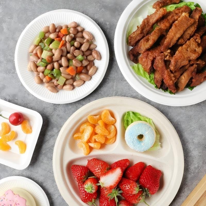 Biodegradable Rice Husk Disposable Tableware Set – Food-Grade Plates & Bowls - Image 3