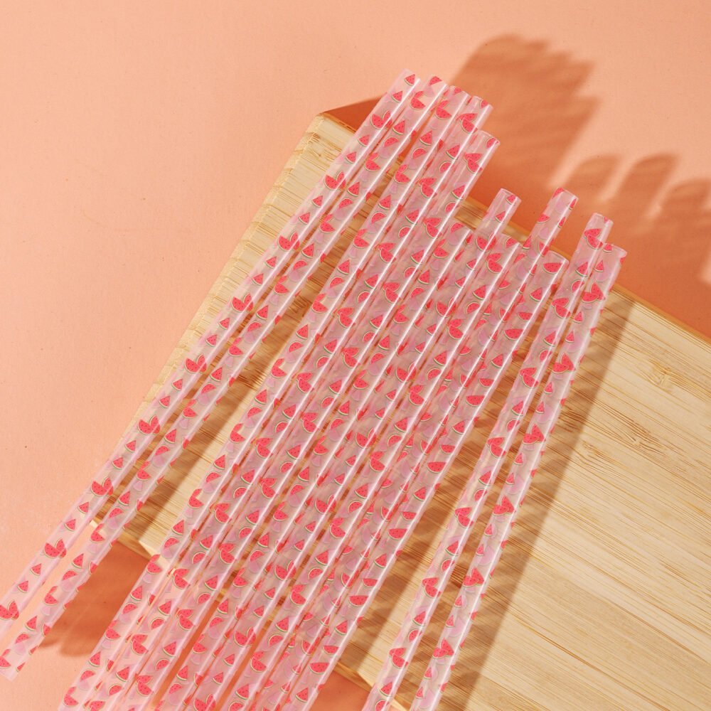 Reusable PP Straws with Fruit Prints - Image 4