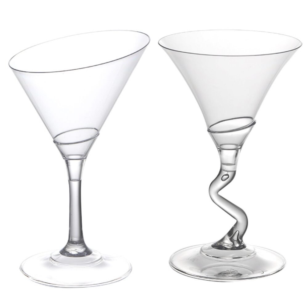 Creative Plastic Champagne & Cocktail Glass Set
