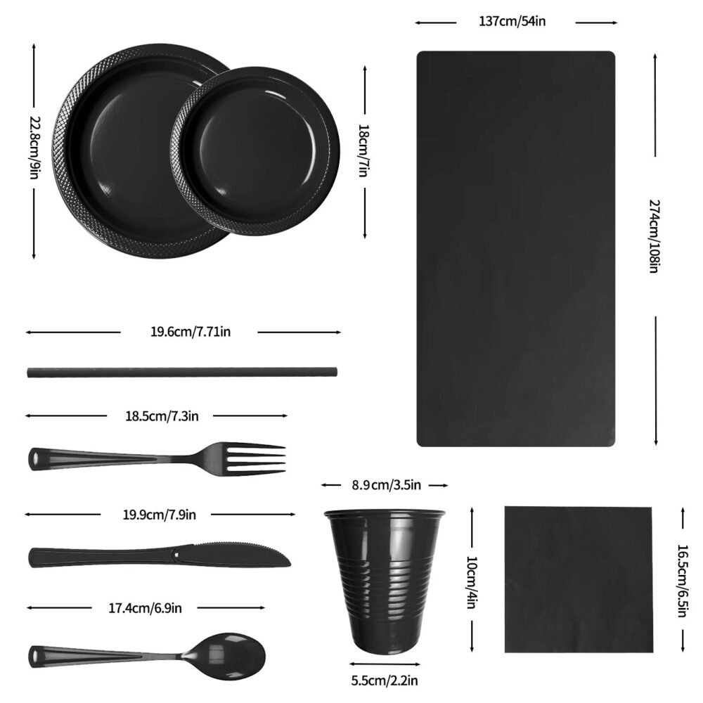 Disposable Plastic Party Tableware Set - Image 4