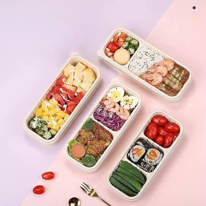 Biodegradable Corn Starch Disposable Food Container – Food-Grade 4-Compartment Takeout Box - Image 2