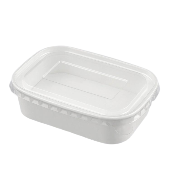 White Kraft Paper Food Box – Rectangular Takeout Container for Fruit, Meals & Desserts