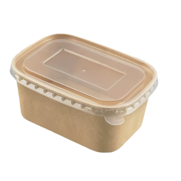 Disposable Kraft Paper Food Box – Heavy-Duty Rectangular Takeout Container