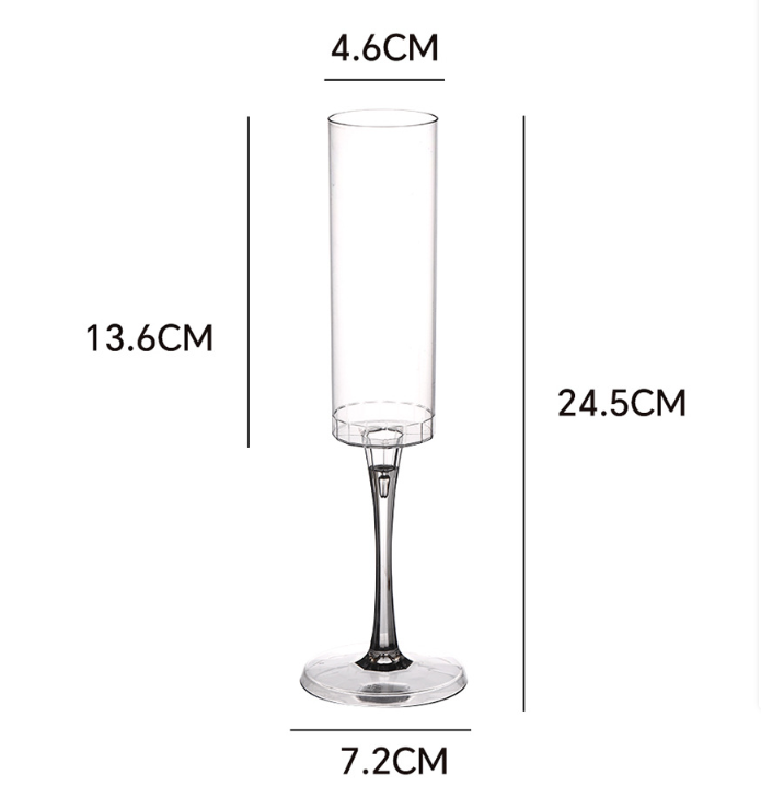 Clear Disposable Champagne Flute - Image 4