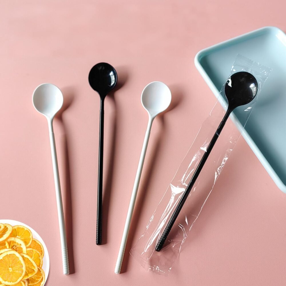 Individually Wrapped Long-Handle Disposable Spoon - Image 2