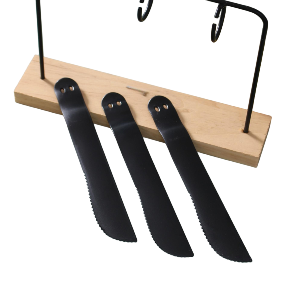 Disposable Frosted Smile-Face Knife – Individually Wrapped, Thick Design