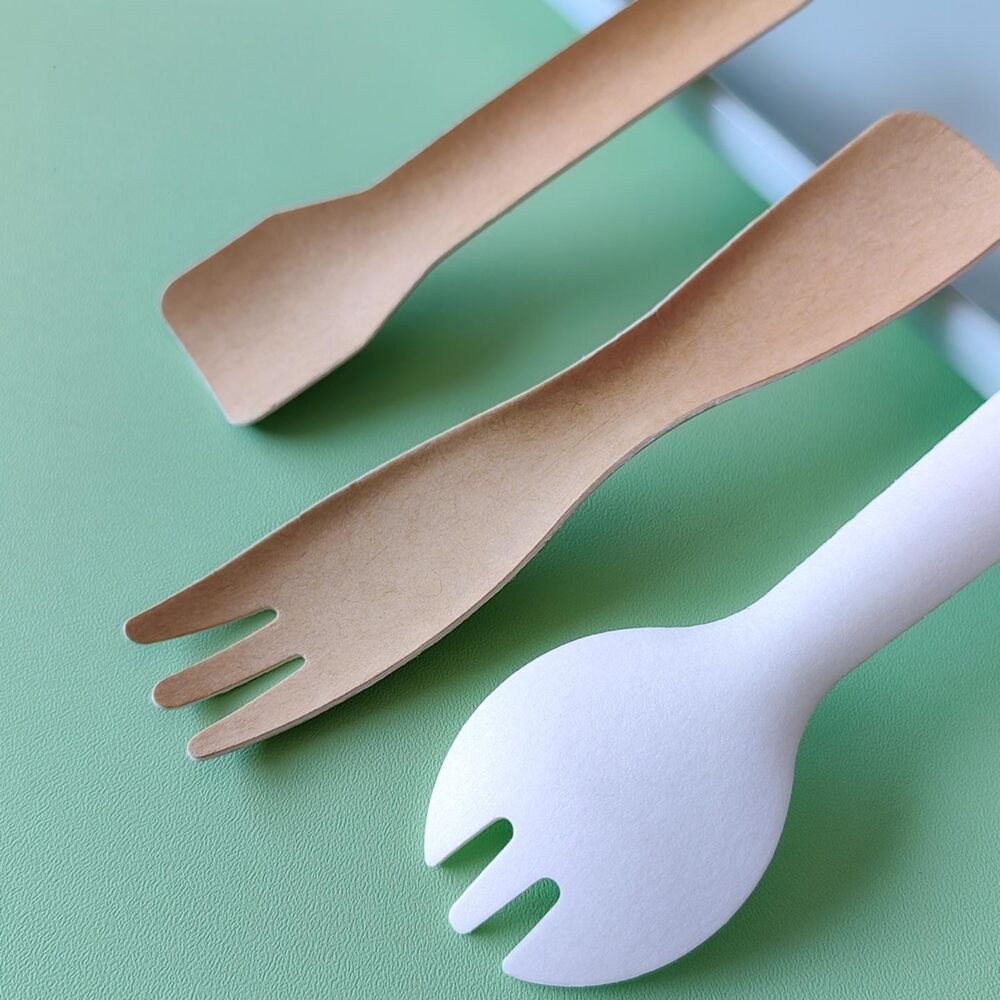 Biodegradable Pulp Fork & Spoon - Image 3