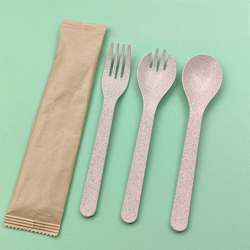 Thickened Biodegradable Starch Fork & Spoon (Individually Wrapped) - Image 4
