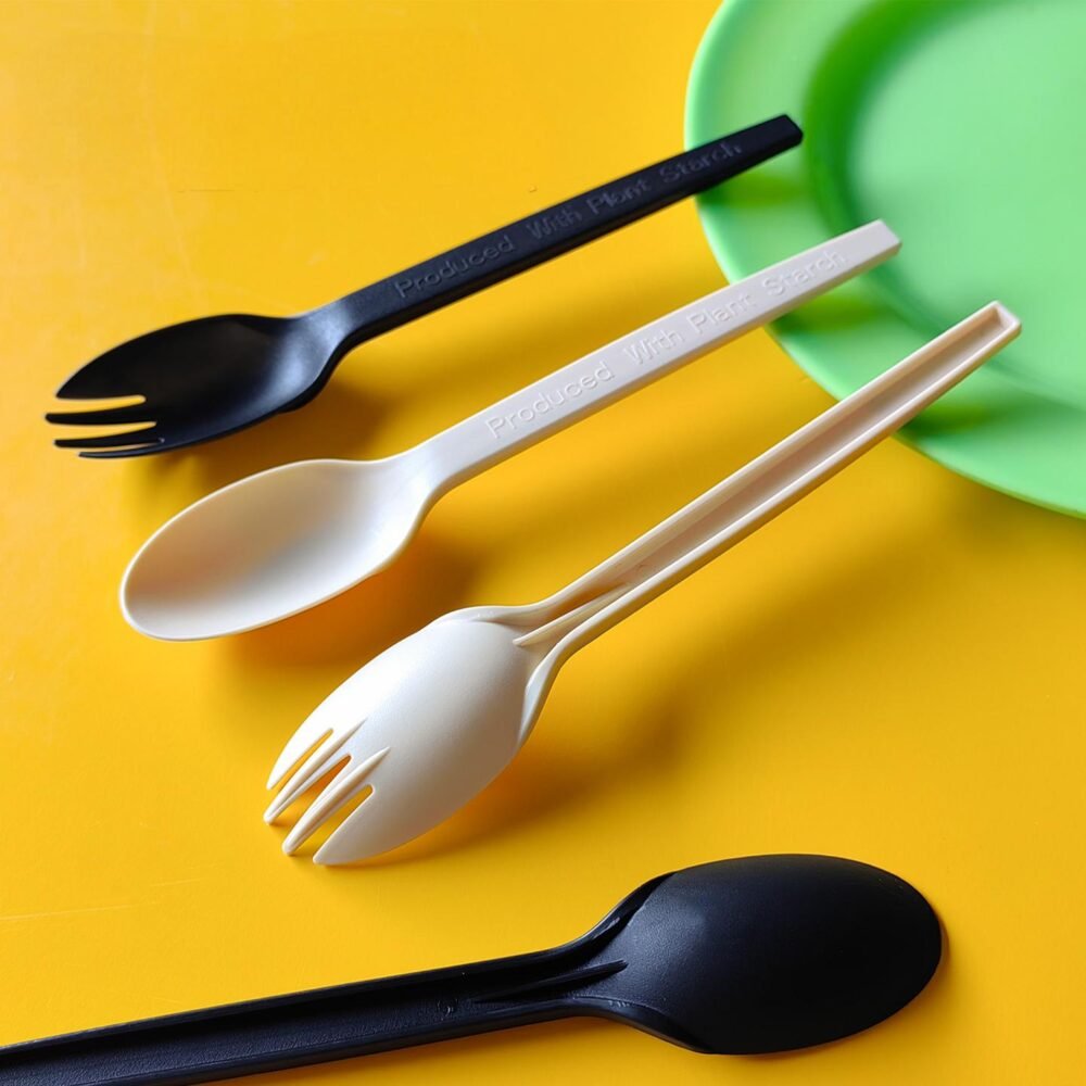 Biodegradable Corn Starch Fork & Spoon (Individually Wrapped) - Image 4