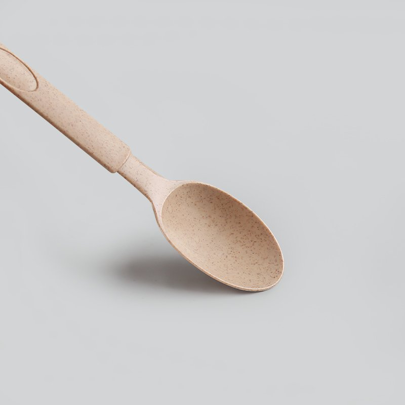 Individually Wrapped Wheat Straw Biodegradable Spoon - Image 3
