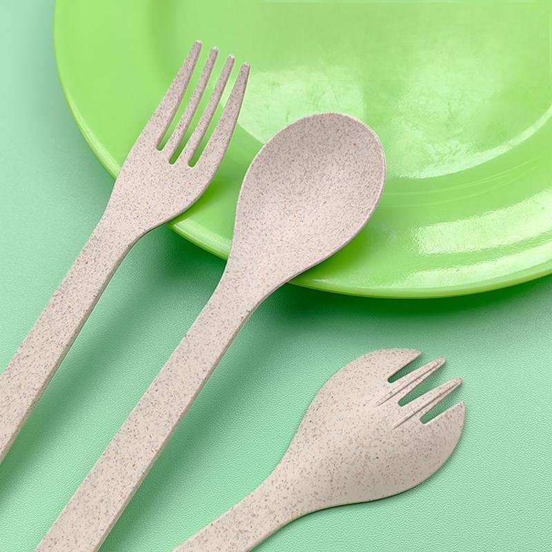 Thickened Biodegradable Starch Fork & Spoon (Individually Wrapped) - Image 3