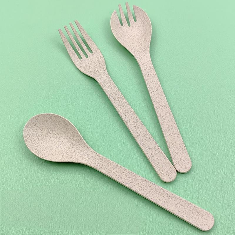 Thickened Biodegradable Starch Fork & Spoon (Individually Wrapped) - Image 2