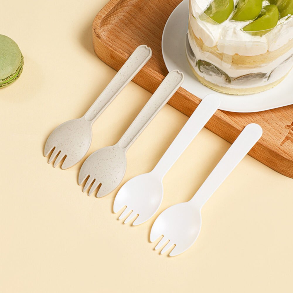 Individually Wrapped Food-Grade Fork & Spoon - Image 2