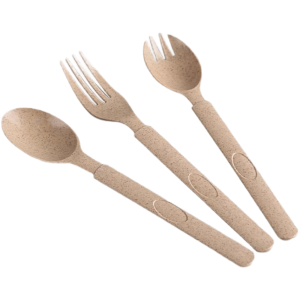 Individually Wrapped Wheat Straw Biodegradable Spoon