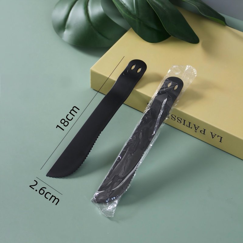 Disposable Frosted Smile-Face Knife – Individually Wrapped, Thick Design - Image 6