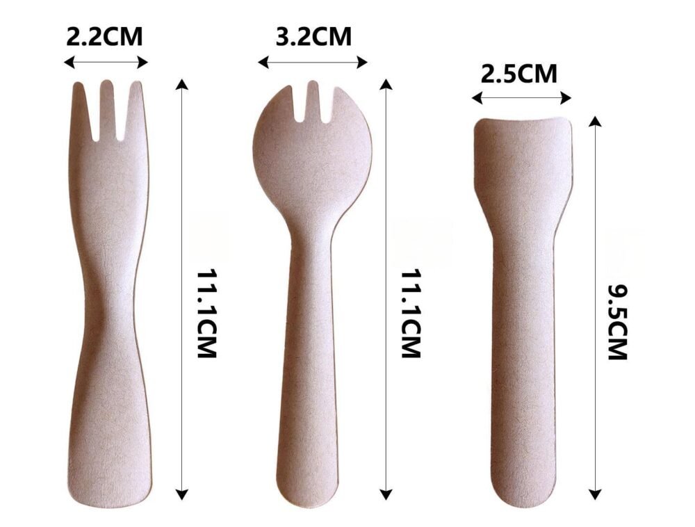 Biodegradable Pulp Fork & Spoon - Image 6