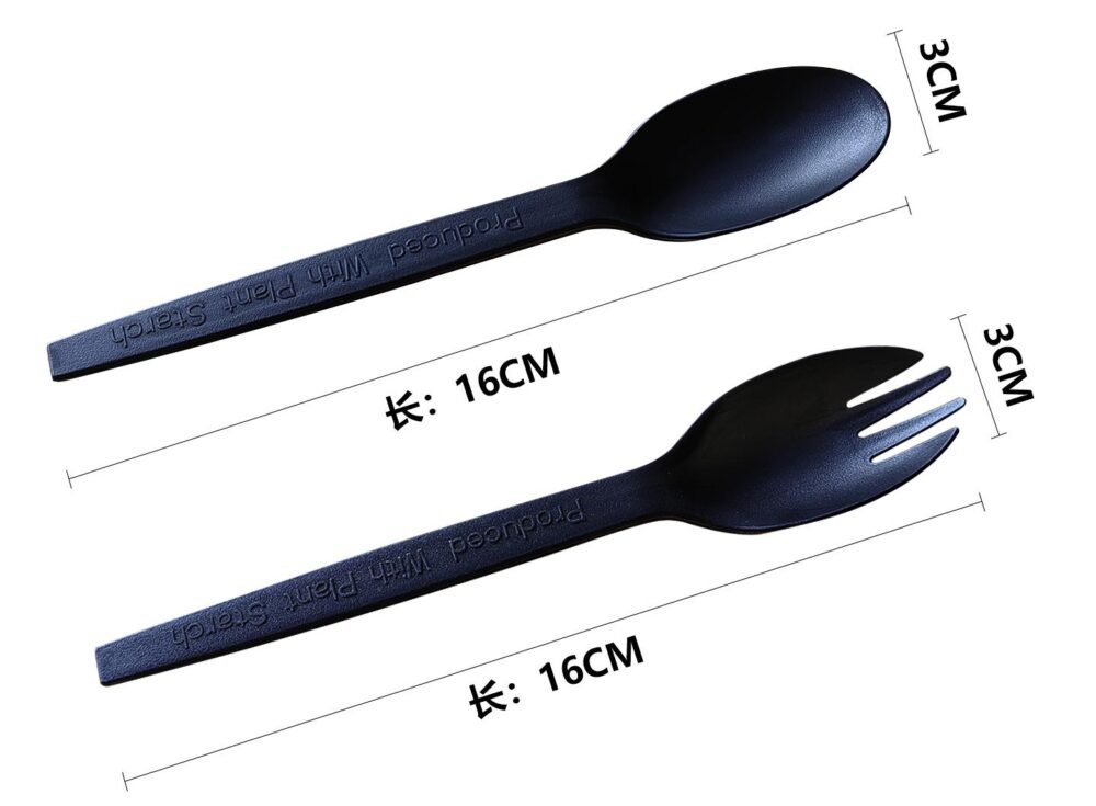 Biodegradable Corn Starch Fork & Spoon (Individually Wrapped) - Image 8