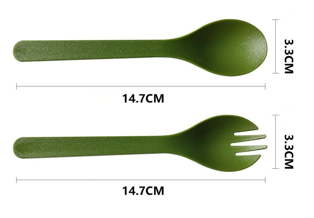 Matcha Green Thickened Disposable Fork-Spoon - Image 4