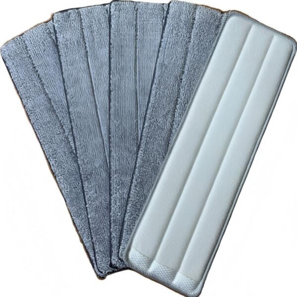 Flat Mop Replacement Pads with Dual-End Sleeves – Hands-Free Stick-On Cleaning Cloth