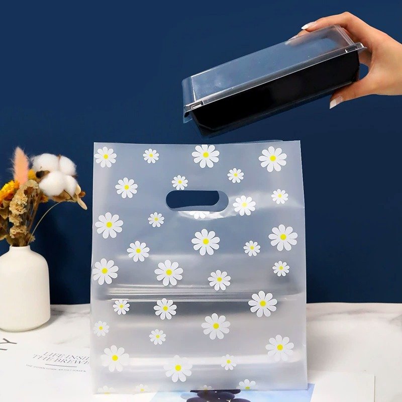 Premium Clear Thick Cake & Pastry Bag with Handles – Takeout & Bakery Use - Image 2