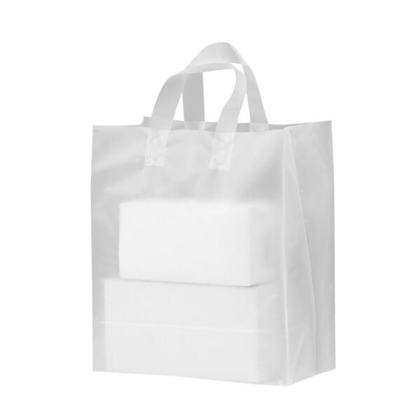 Premium Thick Plastic Takeout Bag with Square Bottom – Commercial Use