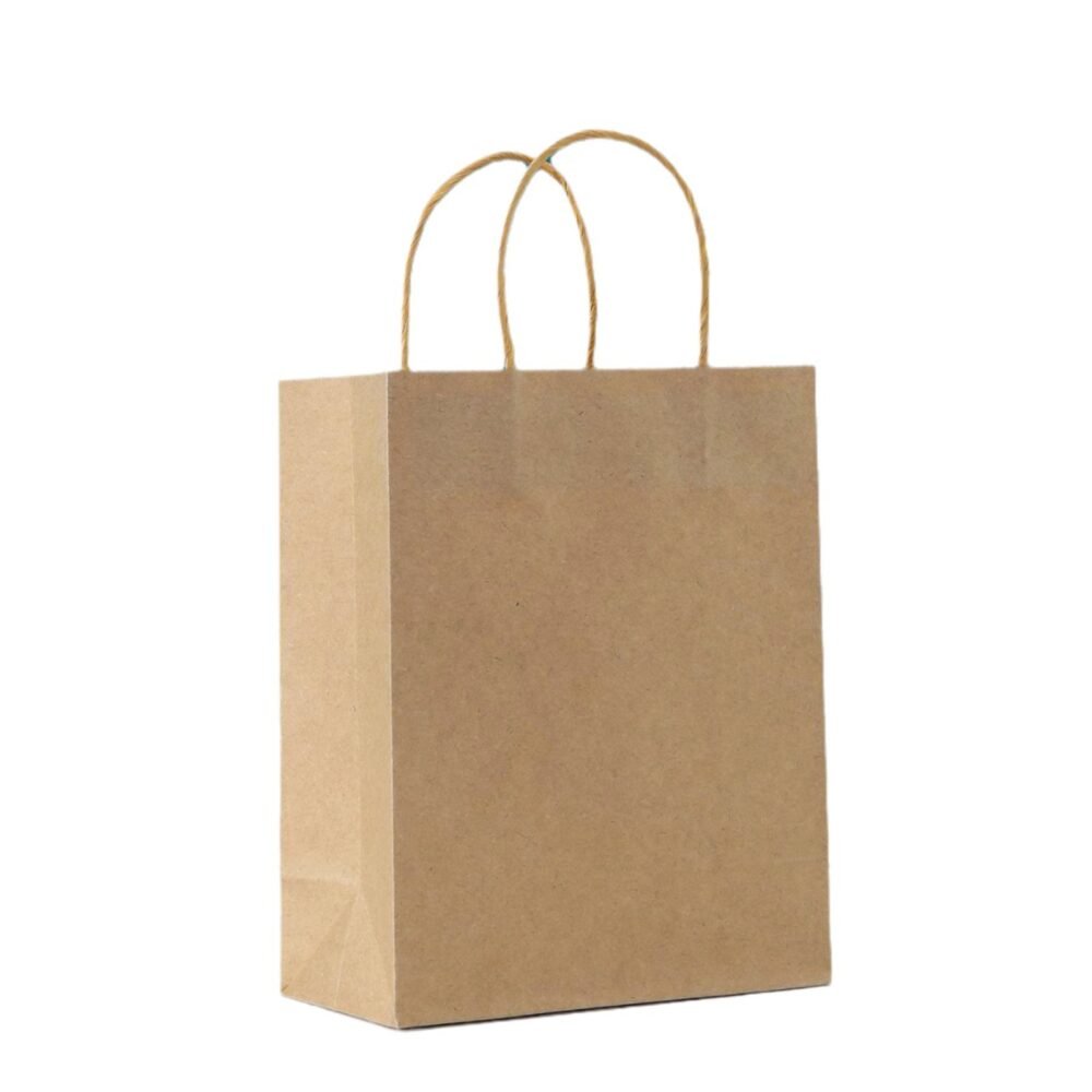Premium Kraft Paper Bag with Handles – Bakery, Takeout & Gift Packaging