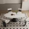 O1CN01BAGaWS1C8ze5QSRXw_!!3539090037.jpg_q50.jpg_ Oval Stone Slab Dining Table