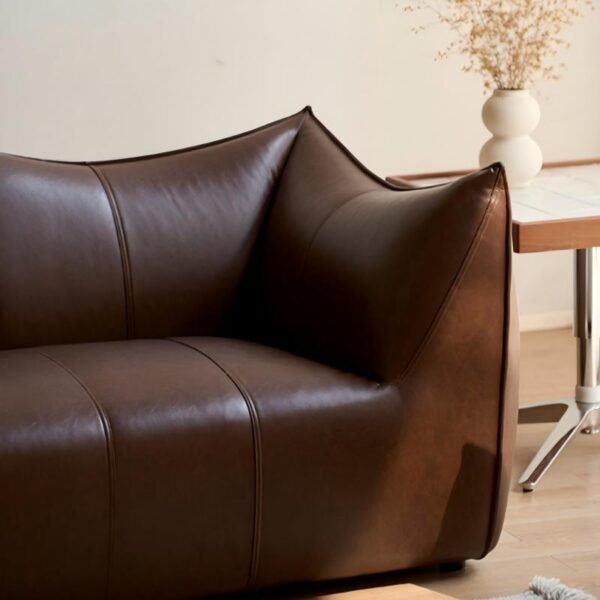 Vintage Brown Leather Sofa