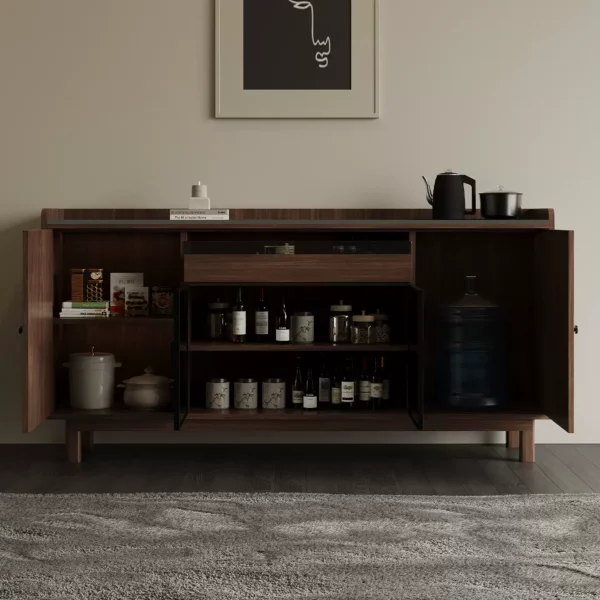 Vintage-Style Stone Slab Sideboard