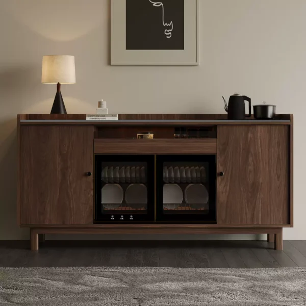 Vintage-Style Stone Slab Sideboard
