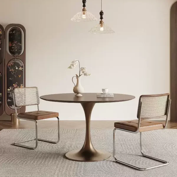 Vintage Black Walnut Round Table
